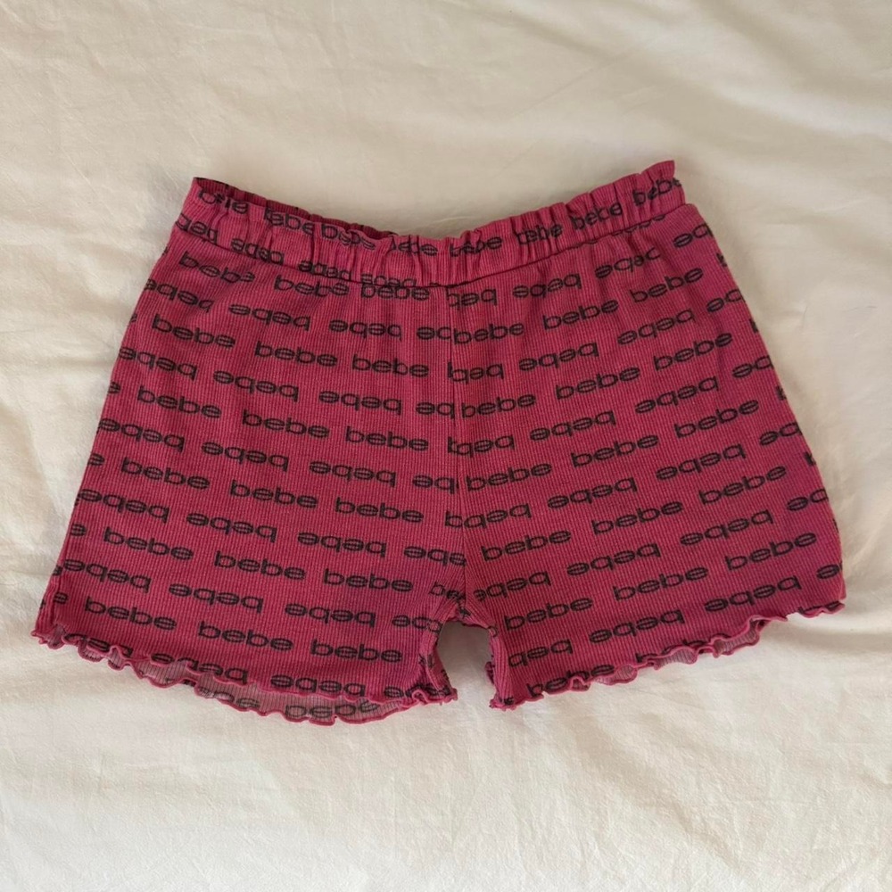 Pink Bebe Monogram shorts
